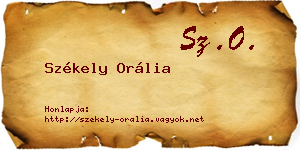 Székely Orália névjegykártya